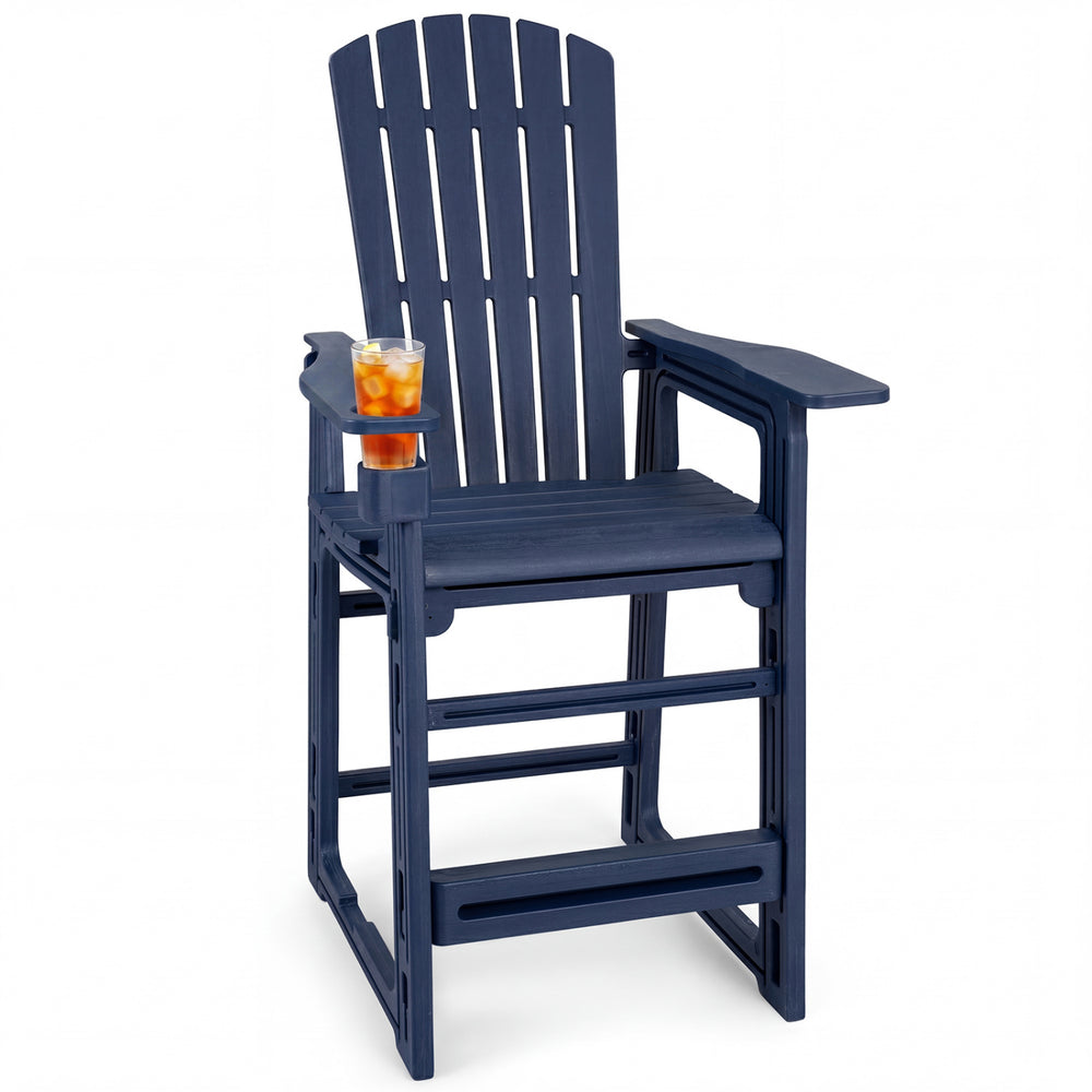 All weather resistant HDPE material is sun-protective  anti-fading  and waterproof<br>106Â° slightly reclined high backrest for relaxed outdoor sitting<br>Features comfortable armrests for optimal arm relaxation<br>Designed with a contoured seat surface t