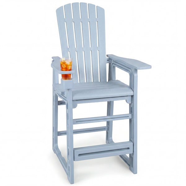 All weather resistant HDPE material is sun-protective  anti-fading  and waterproof<br>106Â° slightly reclined high backrest for relaxed outdoor sitting<br>Features comfortable armrests for optimal arm relaxation<br>Designed with a contoured seat surface t