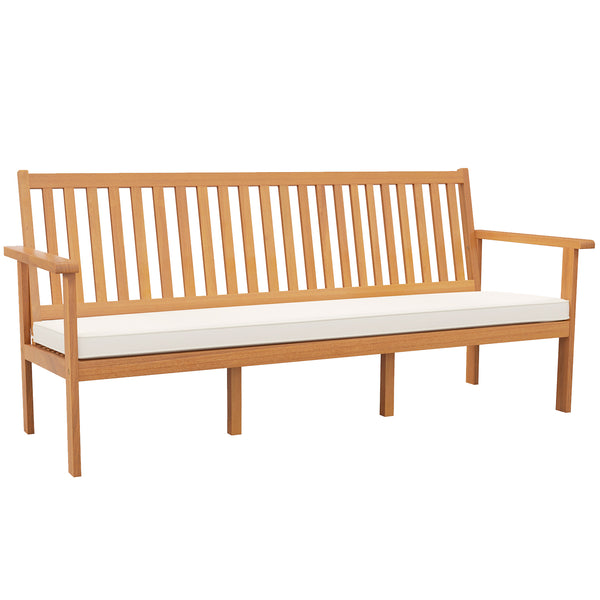 Extra wide bench seats up to 3 people at the same time<br>Withstand 1200 lbs heavy weight<br>High-quality acacia wood brings more elegance and durability<br>Sit with more coziness with the ergonomic seat<br>Soft seat cushion makes you more comfortable<br>