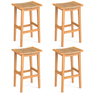 Solid acacia wood for high hardness and natural beauty<br>Ensure a smooth touch thanks to the splinter-free surface<br>Provide a sturdy foundation to hold up to 360 lbs per stool<br>Adjustable foot pads for additional stability<br>Offer ergonomic support 