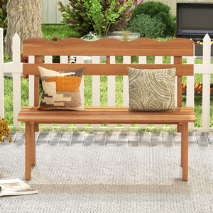 Combine natural beauty with sturdy comfort with solid acacia wood<br>Splinter-free surface for a smooth and safe touch<br>Comfortable space for 2 with ergonomic backrest and slatted  contoured seat<br>Ensure reliable support for daily use with sturdy cons