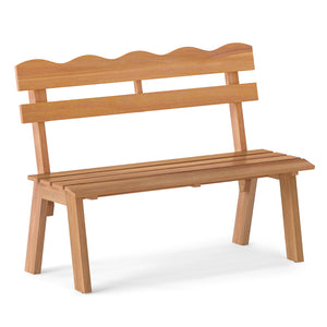 Combine natural beauty with sturdy comfort with solid acacia wood<br>Splinter-free surface for a smooth and safe touch<br>Comfortable space for 2 with ergonomic backrest and slatted  contoured seat<br>Ensure reliable support for daily use with sturdy cons