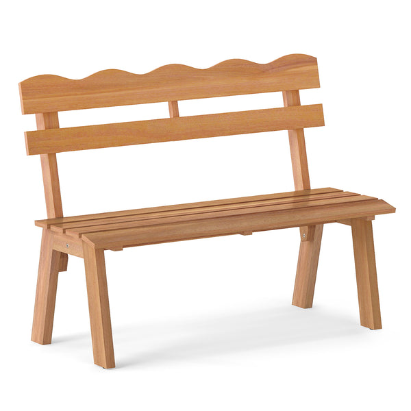 Combine natural beauty with sturdy comfort with solid acacia wood<br>Splinter-free surface for a smooth and safe touch<br>Comfortable space for 2 with ergonomic backrest and slatted  contoured seat<br>Ensure reliable support for daily use with sturdy cons