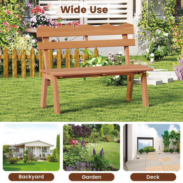 Combine natural beauty with sturdy comfort with solid acacia wood<br>Splinter-free surface for a smooth and safe touch<br>Comfortable space for 2 with ergonomic backrest and slatted  contoured seat<br>Ensure reliable support for daily use with sturdy cons