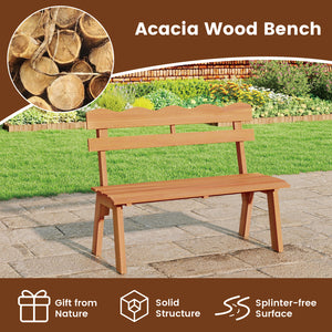 Combine natural beauty with sturdy comfort with solid acacia wood<br>Splinter-free surface for a smooth and safe touch<br>Comfortable space for 2 with ergonomic backrest and slatted  contoured seat<br>Ensure reliable support for daily use with sturdy cons