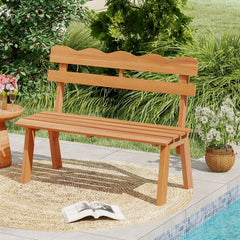 Combine natural beauty with sturdy comfort with solid acacia wood<br>Splinter-free surface for a smooth and safe touch<br>Comfortable space for 2 with ergonomic backrest and slatted  contoured seat<br>Ensure reliable support for daily use with sturdy cons