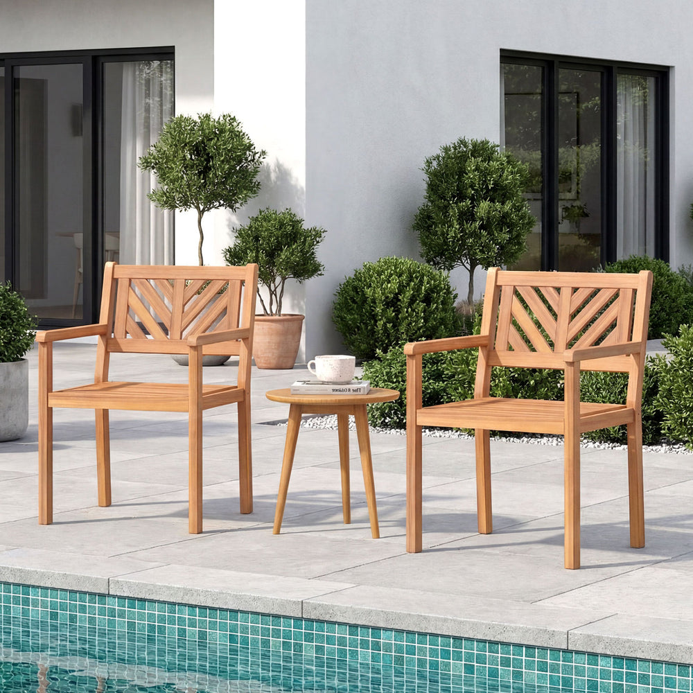 Premium acacia wood for a natural and long-lasting outdoor appearance<br>Reinforced wood frame provides dependable performance for extended use<br>Wide seat for promoting airflow and maintaining comfortable seating<br>Inclined backrest provides ergonomic 