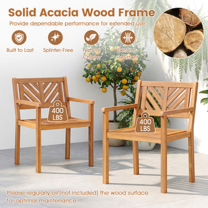 Premium acacia wood for a natural and long-lasting outdoor appearance<br>Reinforced wood frame provides dependable performance for extended use<br>Wide seat for promoting airflow and maintaining comfortable seating<br>Inclined backrest provides ergonomic 