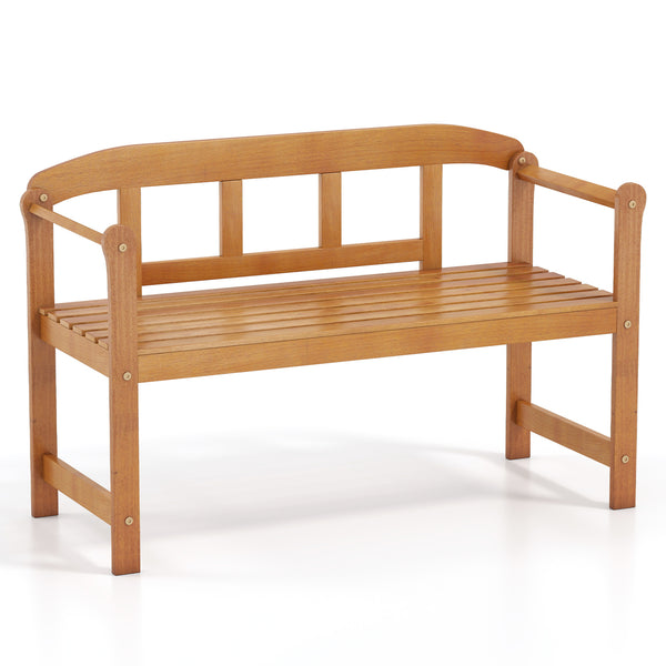 Seats up to 2 people comfortably for shared outdoor moments<br>800 lbs max weight capacity with a robust and sturdy construction<br>Natural acacia wood frame resists cracking for longer-lasting use<br>Smooth rounded edges improve comfort with a smoother t