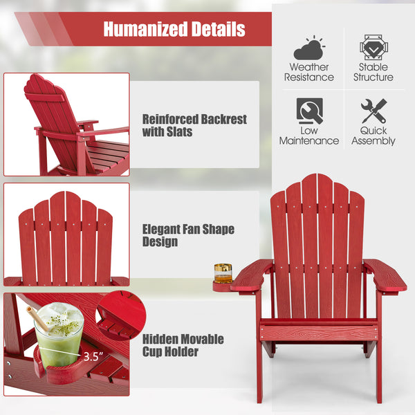 All weather and solid HIPS can last for a long time in outdoors<br>Wide seat provides comfortable sitting experience <br>Equipped with ergonomic armrests to relax your arms<br>High slanted backrest fits the curve of the human back<br>304 stainless steel s