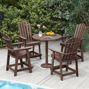 HDPE material for excellent abrasion and crack resistance<br>Elegant faux wood grain design provides natural charm<br>Wide seat and reclining backrest provides superior sitting experience <br>Armrests and footrests allows for full relaxation of elbows and