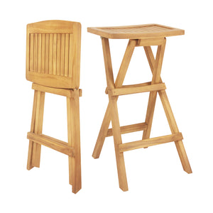 Crafted from teak wood that is high-strength  splinter-free and long-lasting<br>Stable x-shaped frame enhances the overall capacity<br>Ergonomic saddle seat is crafted for maximum comfort<br>Built-in footrest allows for a relaxed seating posture<br>Foldin