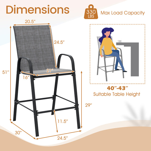 Selected fabric is breathable  sun-protective  tear-proof  and anti-fading<br>Designed with an inclined backrest that offers optimal back support<br>Curved armrests ensure perfect relaxation for arms<br>Boasts an enlarged seat  which features a wider surf