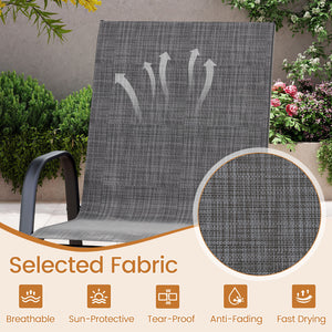 Selected fabric is breathable  sun-protective  tear-proof  and anti-fading<br>Designed with an inclined backrest that offers optimal back support<br>Curved armrests ensure perfect relaxation for arms<br>Boasts an enlarged seat  which features a wider surf