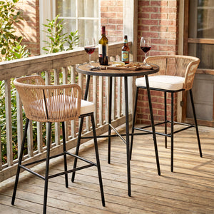 The 41" height is ideal for comfortable standing or bar stool seating<br>The acacia wood combines elegant natural grain with long-lasting performance<br>Ensure a smooth and safe touch thanks to the splinter-free surface<br>Offer reliable strength and dura