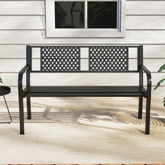 Seat 2-3 thanks to a spacious and ergonomic seat<br>Comfortable backrest and curved armrests for coziness<br>Spray-painted metal ensures a long-lasting service time<br>Heavy-duty construction can support up to 660 lbs<br>Tight connections for enhanced ste
