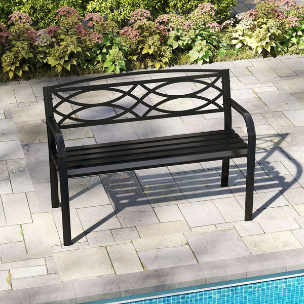 Constructed with a sturdy reinforced metal frame for outstanding strength <br>Includes anti-slip footpads to provide superior grip and steady placement<br>Engineered to hold up to 660 lbs<br>Spacious 42-inch seating area allows 2 adults to sit comfortably