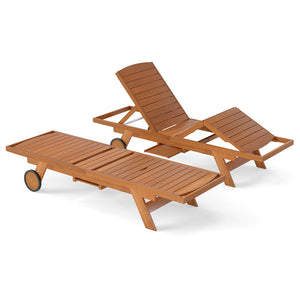 Solid wood construction for stable and reliable support<br>Ensure smooth and comfortable touch with a splinter-free surface<br>Add a rustic charm with its natural wood grain<br>Allow you to customize your reclining position with 4-level adjustable backres