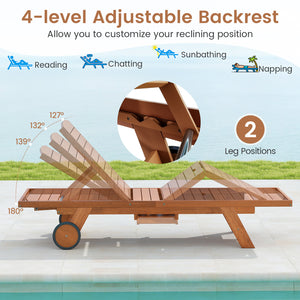 Solid wood construction for stable and reliable support<br>Ensure smooth and comfortable touch with a splinter-free surface<br>Add a rustic charm with its natural wood grain<br>Allow you to customize your reclining position with 4-level adjustable backres