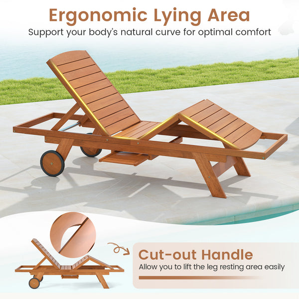 Solid wood construction for stable and reliable support<br>Ensure smooth and comfortable touch with a splinter-free surface<br>Add a rustic charm with its natural wood grain<br>Allow you to customize your reclining position with 4-level adjustable backres