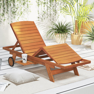 Solid wood construction for stable and reliable support<br>Ensure smooth and comfortable touch with a splinter-free surface<br>Add a rustic charm with its natural wood grain<br>Allow you to customize your reclining position with 4-level adjustable backres