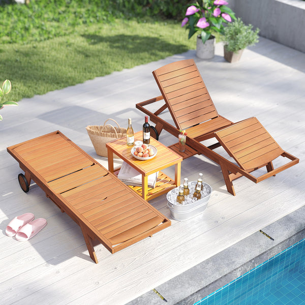 Solid wood construction for stable and reliable support<br>Ensure smooth and comfortable touch with a splinter-free surface<br>Add a rustic charm with its natural wood grain<br>Allow you to customize your reclining position with 4-level adjustable backres