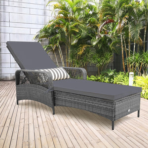 6 backrest positions satisfy your different demands<br>Back bracket for simple adjustmentÂ <br>Heavy-duty metal frame offers strong support<br>Removable waist pillow and seat cushion for more comfort<br>Widened armrests make you relaxed<br>Mix gray PE rat