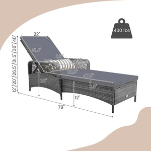 6 backrest positions satisfy your different demands<br>Back bracket for simple adjustmentÂ <br>Heavy-duty metal frame offers strong support<br>Removable waist pillow and seat cushion for more comfort<br>Widened armrests make you relaxed<br>Mix gray PE rat
