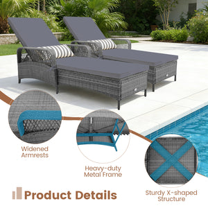 6 backrest positions satisfy your different demands<br>Back bracket for simple adjustmentÂ <br>Heavy-duty metal frame offers strong support<br>Removable waist pillow and seat cushion for more comfort<br>Widened armrests make you relaxed<br>Mix gray PE rat