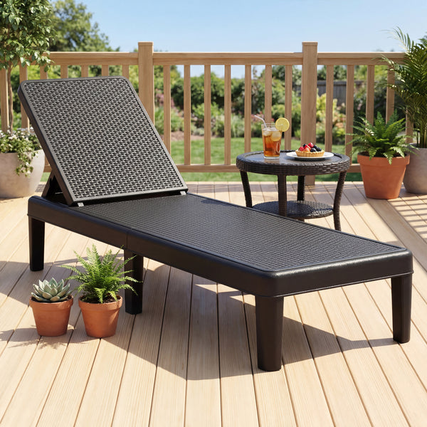 Â 4-position adjustable backrest can adapt to different needs for maximum support<br>Â Great for chatting  sunbathing  reading or taking a break<br>Â Crafted from premium PP material for outdoor use<br>Â Sun-protective and waterproof surface for easy main