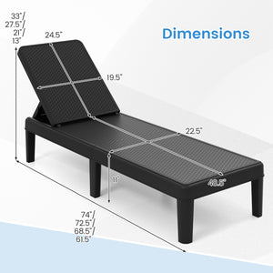 Â 4-position adjustable backrest can adapt to different needs for maximum support<br>Â Great for chatting  sunbathing  reading or taking a break<br>Â Crafted from premium PP material for outdoor use<br>Â Sun-protective and waterproof surface for easy main
