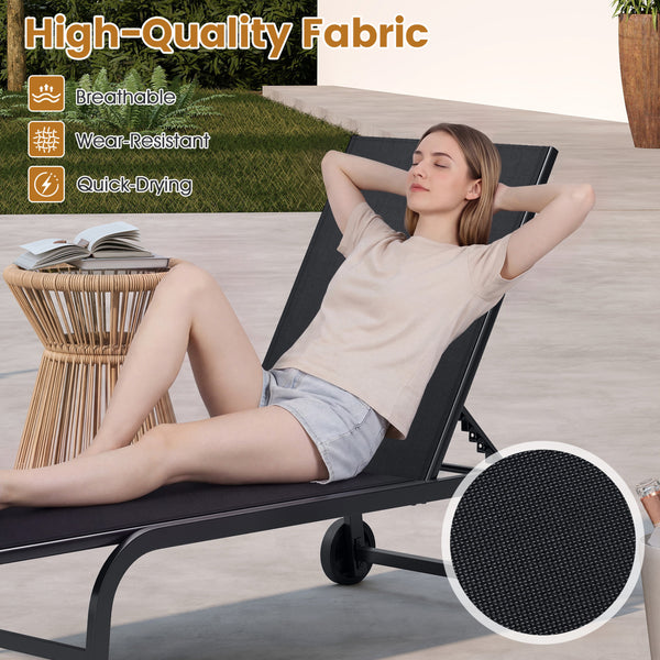 6-level adjustable backrest for you to find your perfect and comfortable angle<br>The mechanism enables gaming (114Â°)  drinking (126Â°) or chatting (148Â°)easily<br>The design permits reading (137Â°)  resting (158Â°) or sunbathing (180Â°) comfortably<br>