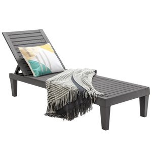 Sturdy construction and 6 reinforced legs offer strong support<br>Adjustable backrest with 5 positions can meet your different needs<br>Simple and stylish style can well match with other outdoor furniture<br>The hollowed-out design helps to ventilate and 