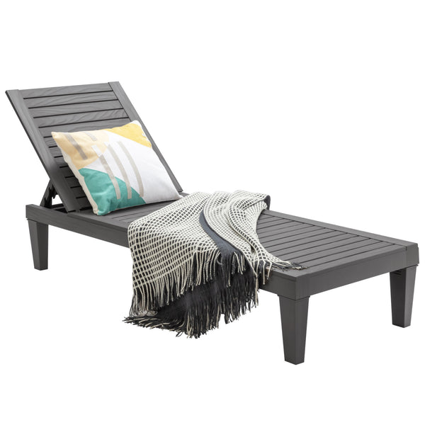 Sturdy construction and 6 reinforced legs offer strong support<br>Adjustable backrest with 5 positions can meet your different needs<br>Simple and stylish style can well match with other outdoor furniture<br>The hollowed-out design helps to ventilate and 