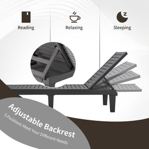 Sturdy construction and 6 reinforced legs offer strong support<br>Adjustable backrest with 5 positions can meet your different needs<br>Simple and stylish style can well match with other outdoor furniture<br>The hollowed-out design helps to ventilate and 