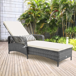 6 backrest positions satisfy your different demands<br>Back bracket for simple adjustmentÂ <br>Heavy-duty metal frame offers strong support<br>Removable waist pillow and seat cushion for more comfort<br>Widened armrests make you relaxed<br>Mix gray PE rat