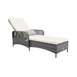 6 backrest positions satisfy your different demands<br>Back bracket for simple adjustmentÂ <br>Heavy-duty metal frame offers strong support<br>Removable waist pillow and seat cushion for more comfort<br>Widened armrests make you relaxed<br>Mix gray PE rat
