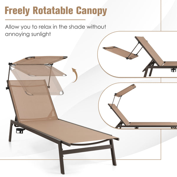 Fulfill your different needs with a 6-level backrest adjustment<br>Enjoy the sunlight or not  it's all up to you with an adjustable sunshade<br>Make drink within reach thanks to the rotary hidden cup holder<br>Come with 330 lbs max weight by the support o