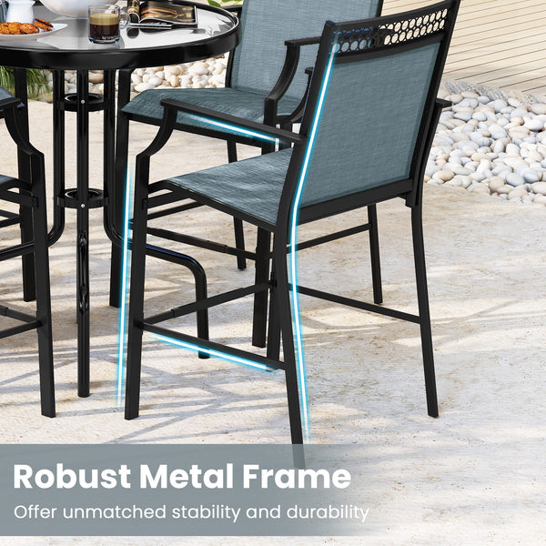 Metal frame resists deformation and offers strong support<br>High-quality fabric prevents ripping and tears<br>Breathable seat fabric is also quick to dry<br>Curved seat enhances comfort for long periods<br>Inclined backrest provides necessary support<br>