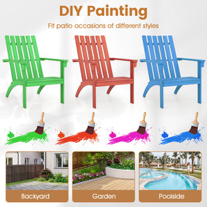 Make a great addition to your outdoors with this wood Adirondack chair! Â  The ergonomic backrest  widened armrests and curved seat make this patio chair comfortable enough for long time sitting. Furthermore  solid acacia wood comes with strong loading ca