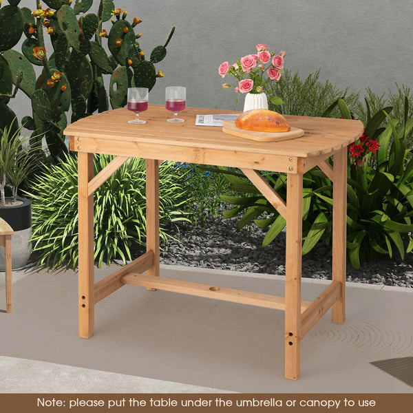 Ensure higher strong stability with solid fir wood <br>Burr-free surface for a smooth touch <br>Slatted tabletop for easy cleaning <br>Come with 400 lbs higher bearing capacity <br>Sturdy triangular structure for extra stability <br>Bring space up to 4 - 