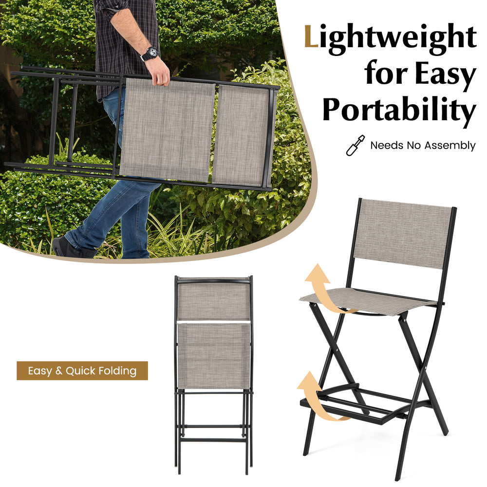 High-quality fabric is easy to dry  tear-proof  non-fading and breathable<br>Spacious seat is roomy to make you sit more comfortably<br>Folding footrest to hold your legs for relaxation and balance<br>Sprayed metal tubes are sturdy and rustproof during th