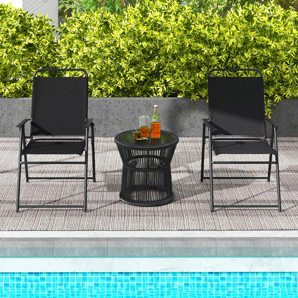 Foldable for simple and convenient storage.<br>No assembly is required to save your time and effort.<br>Fitted with quick drying surface for easy maintenance.<br>The stable armrests offer robust support for your arms.<br>Comfortable fabric surface provide