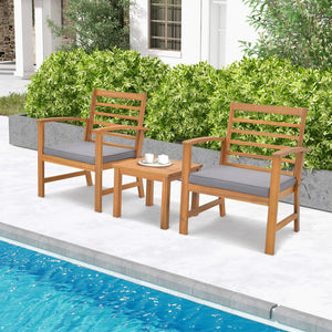 Sturdy acacia wood frame for lasting durability<br>Burr-free finish ensures a smooth and safe touch<br>Detachable cushion covers with practical zippers<br>High-density sponge for ultimate seating comfort<br>Ergonomic design supports and relaxes your body<