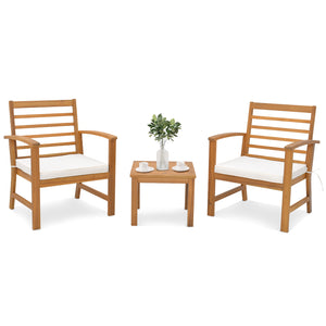 Sturdy acacia wood frame for lasting durability<br>Burr-free finish ensures a smooth and safe touch<br>Detachable cushion covers with practical zippers<br>High-density sponge for ultimate seating comfort<br>Ergonomic design supports and relaxes your body<