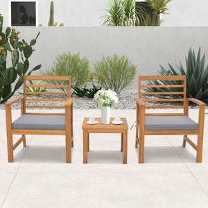 Sturdy acacia wood frame for lasting durability<br>Burr-free finish ensures a smooth and safe touch<br>Detachable cushion covers with practical zippers<br>High-density sponge for ultimate seating comfort<br>Ergonomic design supports and relaxes your body<