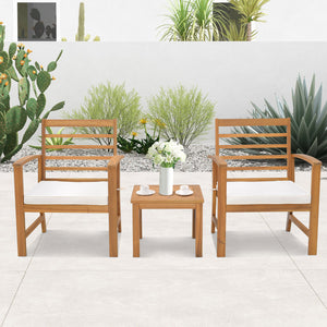 Sturdy acacia wood frame for lasting durability<br>Burr-free finish ensures a smooth and safe touch<br>Detachable cushion covers with practical zippers<br>High-density sponge for ultimate seating comfort<br>Ergonomic design supports and relaxes your body<