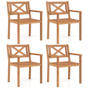 Premium acacia wood for a natural and long-lasting outdoor appearance<br>Reinforced wood frame provides dependable performance for extended use<br>Wide seat for promoting airflow and maintaining comfortable seating<br>Inclined backrest provides ergonomic 