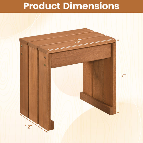 Multipurpose use for side table  plant stand or storage rack<br>Sturdy thickened wood slats for even weight distribution<br>Strong 242 lbs weight capacity for steady seating<br>Natural wood grain for minimalist design<br>Easy to move between indoor and co