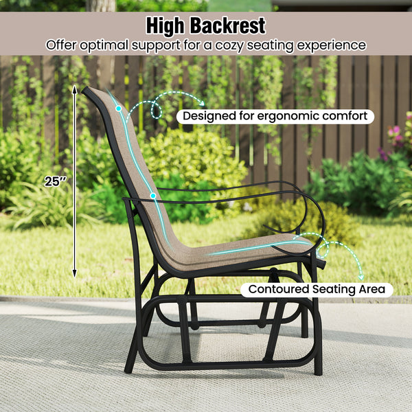 Promote relaxation  comfort and enjoyment with a gentle gliding motion<br>High-quality gilder bearing arm brackets for quiet back-and-forth swinging<br>Breathable and quick-drying fabric for cool seating and easy maintenance<br>The fabric is also fade-res